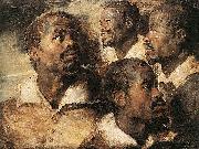 Peter Paul Rubens Four Studies of the Head of a Negro USA oil painting artist